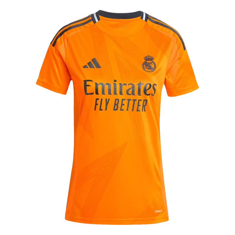 Camisa Feminina Real Madrid ll 2024/25 Laranja - Modelo Baby Look