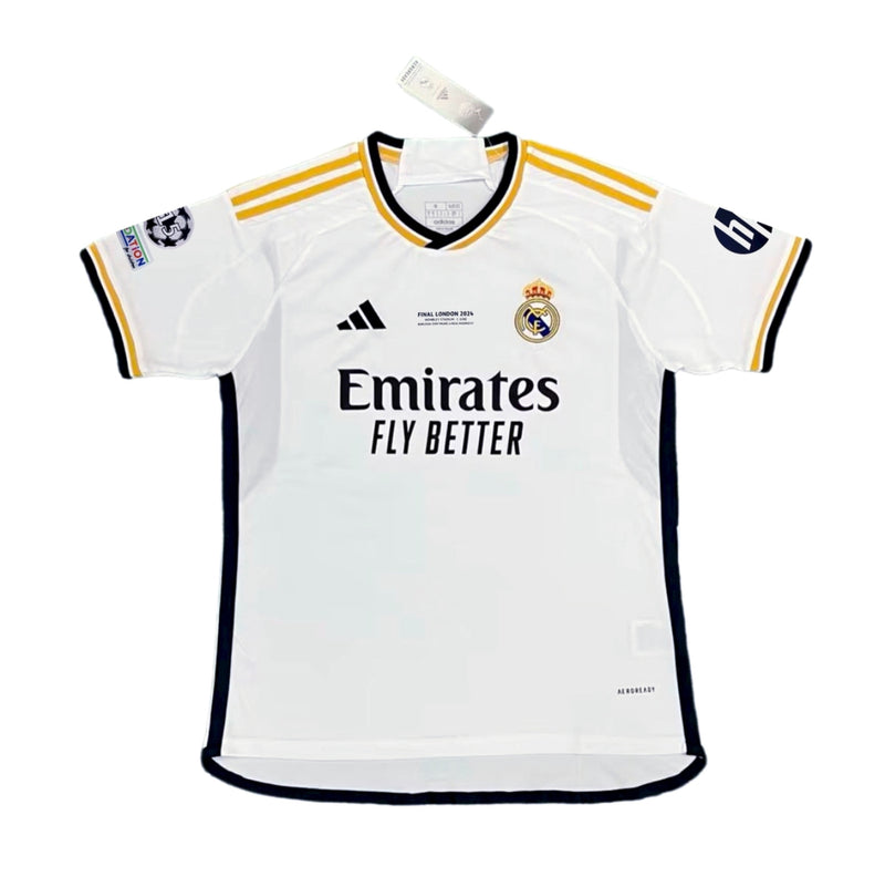 Camisa Real Madrid l Match Day UCL Completa 2023/24 Branca - Modelo Torcedor