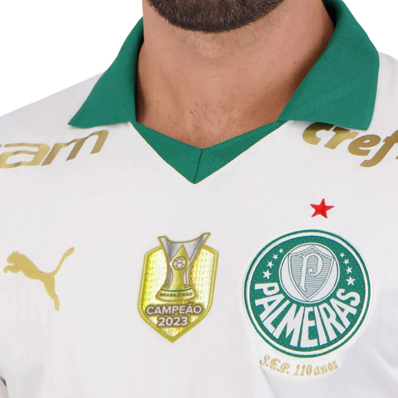 Camisa Palmeiras c/ Patrocínios ll 2024/25 Branca - Modelo Torcedor
