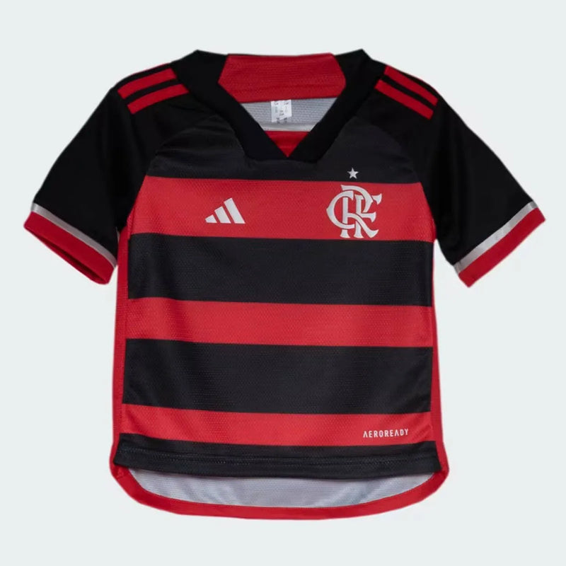Conjunto Infantil CR Flamengo l 2024/25 Rubro-Negro - Modelo Torcedor