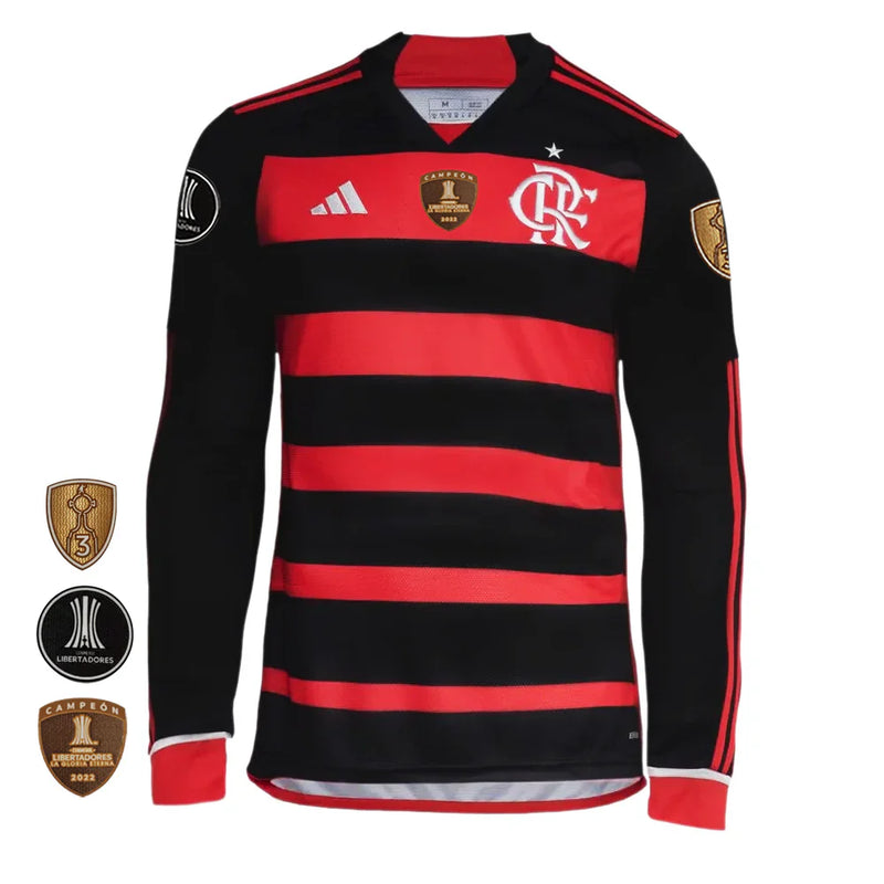 Camisa Manga Longa CR Flamengo l 2024/25 Rubro-Negra - Modelo Torcedor