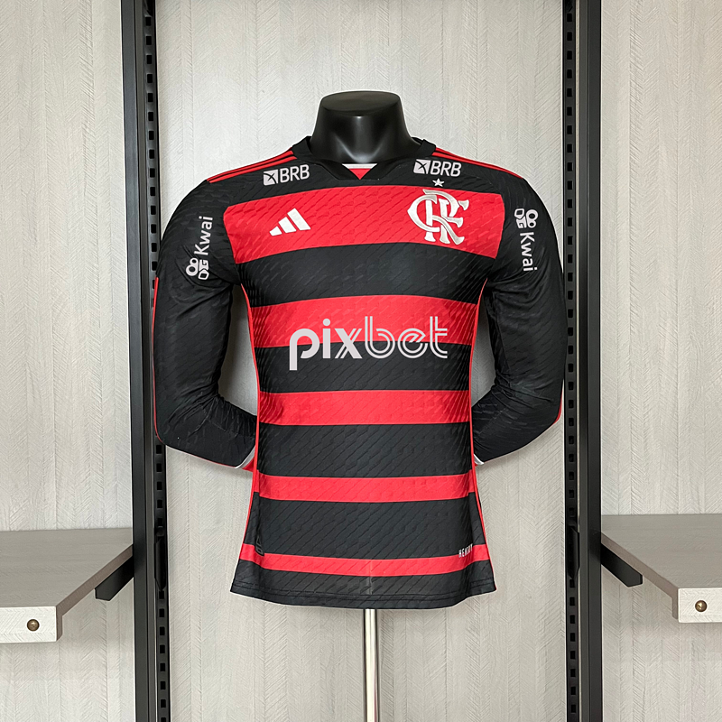 Camisa Manga Longa Flamengo l 2024/25 Rubro-Negra - Versão Jogador