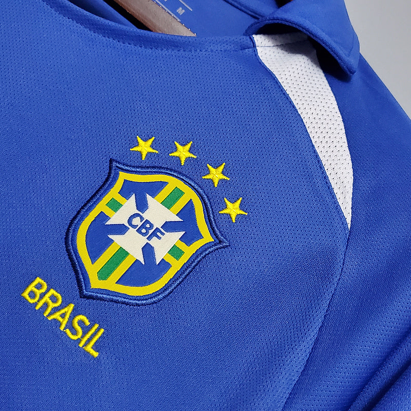 Camisa Retrô Seleção Brasil 2002 Away