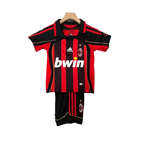 Conjunto Retrô Infantil Milan l 2006/07 Modelo Torcedor