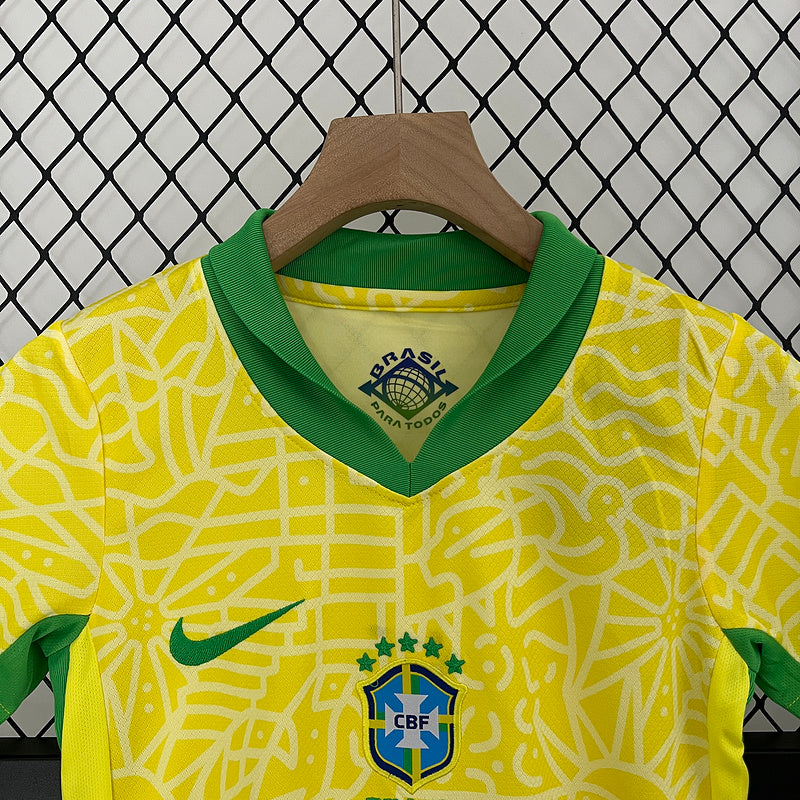 Conjunto Infantil Seleção Brasil l 2024 - Modelo Torcedor
