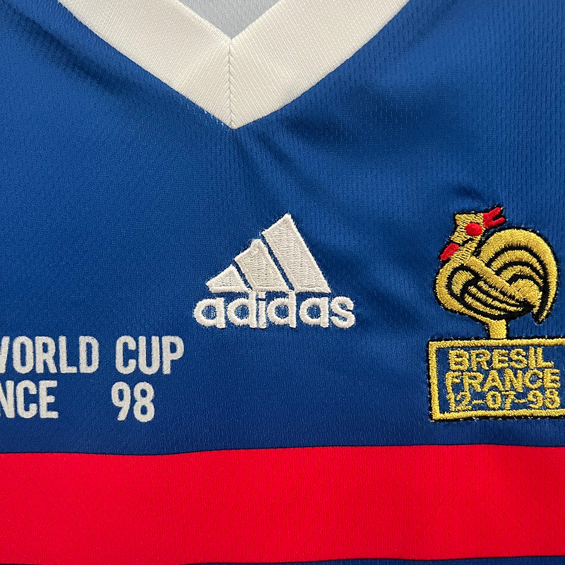 Conjunto Retrô Infantil Seleção França l 1998 - Modelo Torcedor