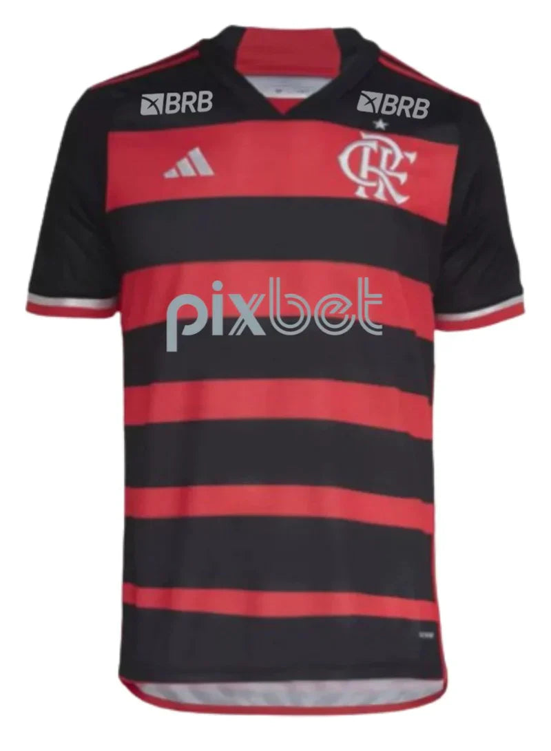 Camisa CR Flamengo c/ Patrocínios l 2024/25 Rubro-Negra - Modelo Torcedor