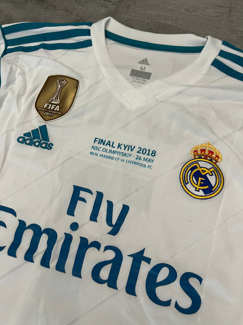 Camisa Retrô Real Madrid Manga Longa 2017/18 Home