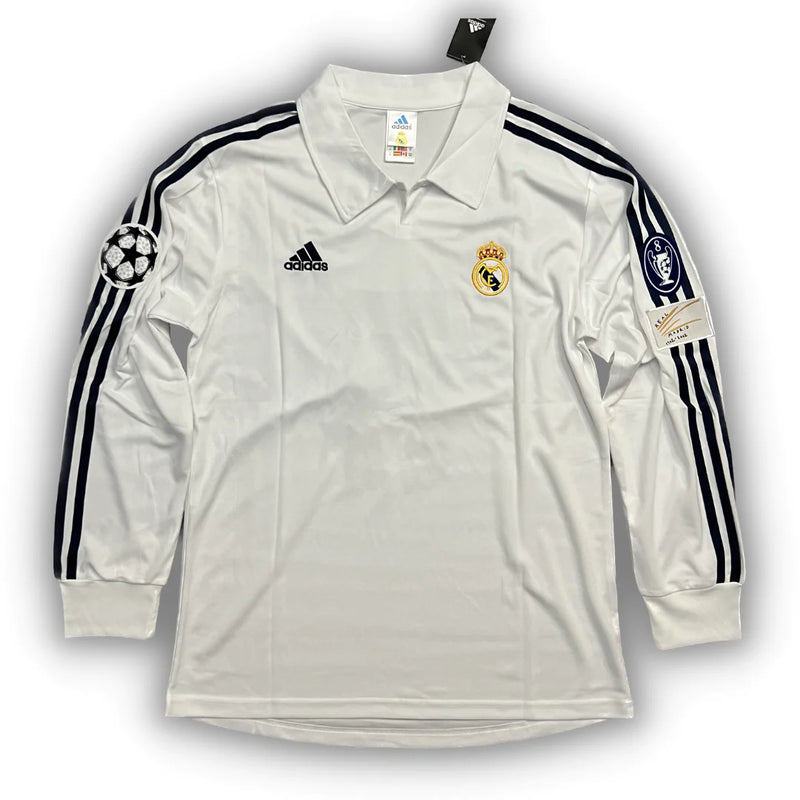 Camisa Retrô Real Madrid Manga Longa 2001/02 Home