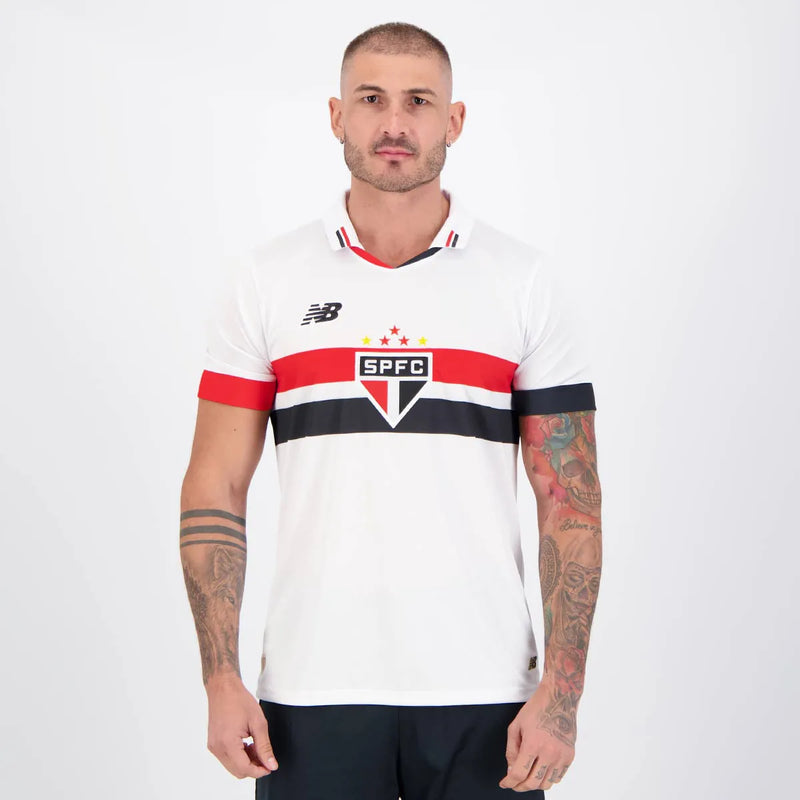 Camisa São Paulo l 2024/25 Branca - Lucas N7