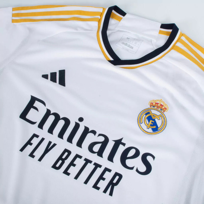 Camisa Real Madrid l 2023/24 Branca - Modelo Torcedor