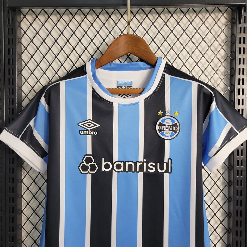 Conjunto Infantil Grêmio l 2023/24 Tricolor - Modelo Torcedor