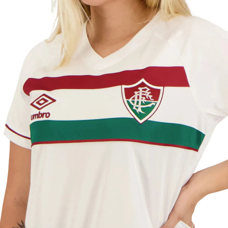 Camisa Feminina Fluminense ll 2023/24 Branca - Modelo Baby Look