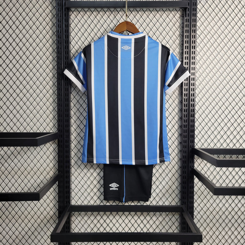 Conjunto Infantil Grêmio l 2023/24 Tricolor - Modelo Torcedor