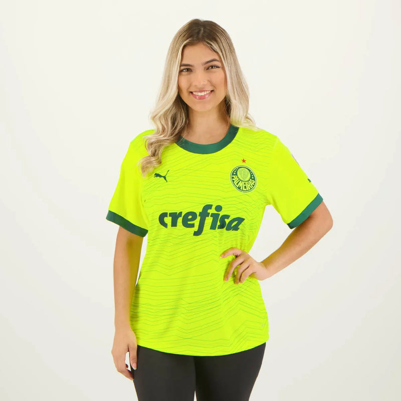 Camisa Feminina Palmeiras lll 2023/24 Verde - Modelo Baby Look