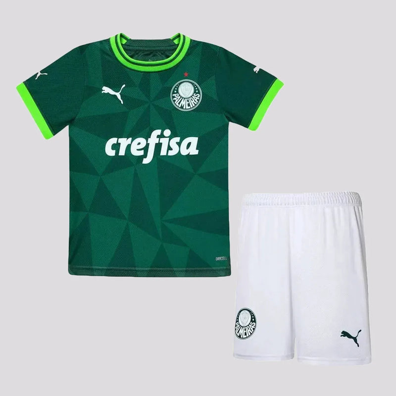 Conjunto Infantil Palmeiras l 2023/24 Verde - Modelo Torcedor