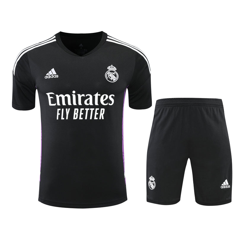 Conjunto Manga Real Madrid Treino - Modelo Torcedor